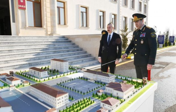 İlham Əliyev Daxili Qoşunların “N” saylı hərbi hissəsinin açılışında
